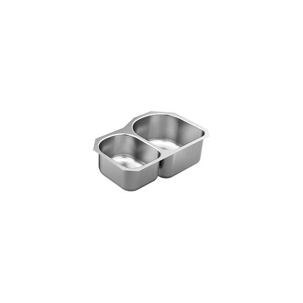 31.25 X 18.25 Stainless Steel 18 Gauge Double Bowl Sink